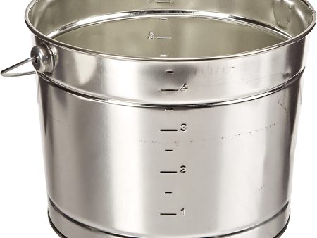 LeakTite M05Q0005012 5 Quart Metal Paint   Utility Pails With Double Ribbed Construction - Quantity of 4 Online