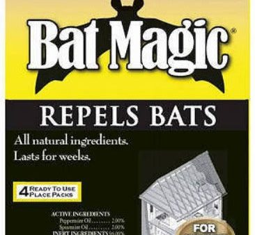 Bonide 876 4-Pack Bat Magic All Natural Non Toxic Bat Repellent For Indoors - Quantity of 12 Online Sale