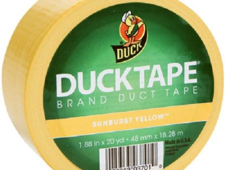 Duck 1304966 Yellow All Purpose Duct Tape 1.88 Inch x 20 Yards - Quantity of 5 Rolls For Discount