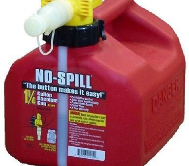 (2) ea NO SPILL 1415  1-1 4 GALLON CARB COMPLIANT GAS GASOLINE FUEL CANS For Cheap