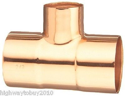 (100) ea  3 4  x 3 4  x 1 2  Copper Tee Plumbing Fittings Online Hot Sale