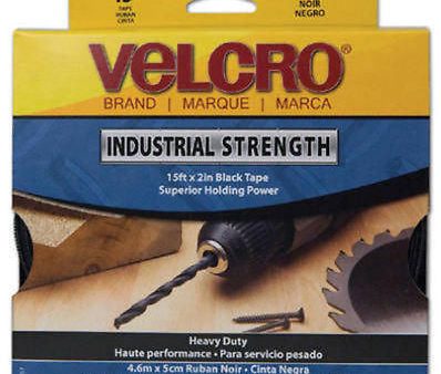 Velcro 90197 2  x 15 ft Roll Industrial Strength Black Velcro w Sticky Back Online Hot Sale