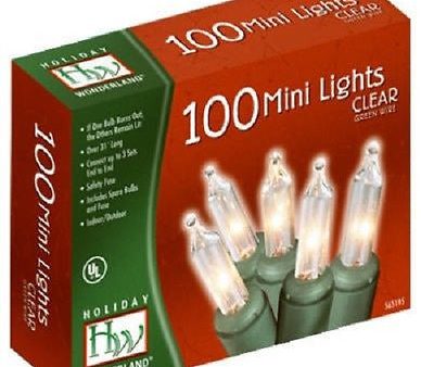 Holiday Wonderland 40004-88A 100 Count Clear Christmas Mini Light Sets - Quantity of 6 Online Sale