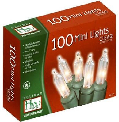 Holiday Wonderland 40004-88A 100 Count Clear Christmas Mini Light Sets - Quantity of 6 Online Sale