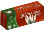 Holiday Wonderland 4050-88A 50 count CLEAR Incandescent Mini Christmas Light Sets - Quantity of 12 Hot on Sale