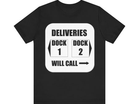 Dock Entrance Sign Unisex Jersey Short Sleeve Tee For Sale