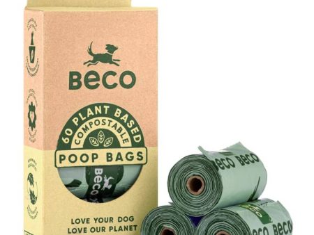 Beco Plant Based Compostable Poop Bags 60 pcs Hot on Sale