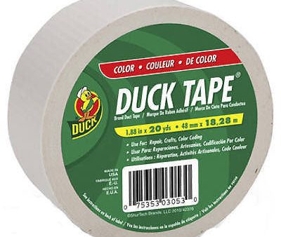 DuckTape 1265015 1.88  x 20 Yard All Purpose White Duct Tape - Quantity of 12 Rolls Online Hot Sale