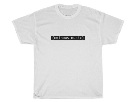 (Closed Caption - ominous music) Unisex Heavy Cotton Tee Supply