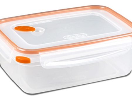 Sterilite 03221106 8.3 Cup Ultra Clear   Tangerine Rectangle Food Container - Quantity of 12 For Cheap