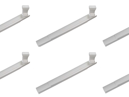 Thermwell GWS3W White Adjustable 6 Foot Flip Up Extendable Downspout Extender - Quantity of 6 Supply