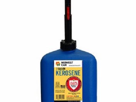 Midwest Can 2610 Blue 2 Gallon CARB Compliant Kerosene Can - Quantity of 4 Hot on Sale