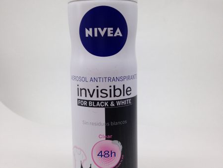 DESODORANTE NIVEA SPRAY BLACK&WHITE CLEAR 150ML Cheap