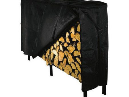 Panacea 15214 8 ft Black Vinyl Log Rack   Firewood Protective Cover Sale