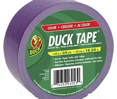 DuckTape 283138 1.88  x 20 Yards Purple All Purpose Duct Tape - Quantity of 12 For Discount