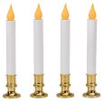 Sylvania V24329-88 4 Pack Battery Operated Christmas Orange Flicker Flame LED Candles - Quantity of 5 Online now