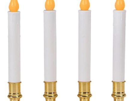 Sylvania V24329-88 4 Pack Battery Operated Christmas Orange Flicker Flame LED Candles - Quantity of 5 Online now