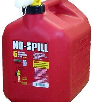 (2) NO SPILL 1450  5 Gallon CARB Compliant User Friendly Gas Gasoline Fuel Cans Sale