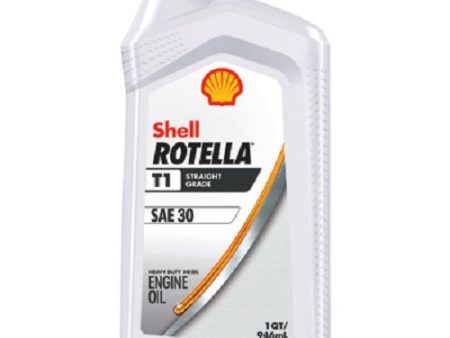 Shell 550049236 1 Quart Bottle Of Rotella T1 SAE 30W Motor Oil - Quantity of 12 on Sale