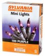 Sylvania V34708-88 100-Count Mini Light Halloween Set Purple Bulbs & Black Wire - Quantity of 1 Hot on Sale