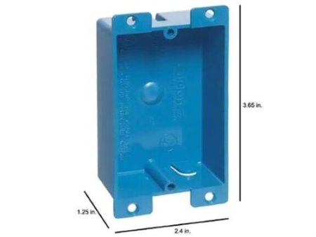 Carlon B108R-UPC Blue PVC Flanged 1 Gang Shallow Old Work Switch Electrical Box For Discount