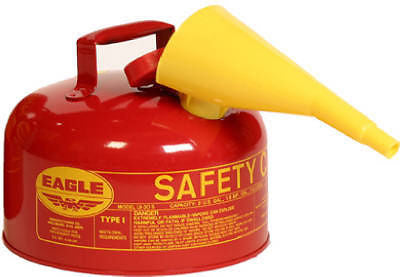 Eagle Mfg UI-20-FS 2 Gallon Type l Safety Gasoline Can Equipped With F-15 Funnel - Quantity of 1 Online Sale