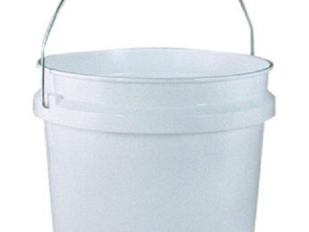 Leaktite 001G01WH024 White 1 Gallon Plastic Pail   Bucket With Handle - Quantity of 6 Supply