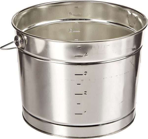 LeakTite M05Q0005012 5 Quart Metal Paint   Utility Pails With Double Ribbed Construction - Quantity of 12 Sale