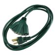 Master Electrician 04314ME 8  Green 16 3 SJTW 3 Outlet Triple Tap Outdoor Extension Cords - Quantity of 3 Sale