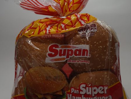 PAN SUPAN REDONDO HAMBURGUESA GIGANTE 520 GR X 8UN Hot on Sale