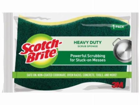 3M 425 Scotch-Brite Heavy Duty Kitchen Scrubbing Scrub Cleaning Pad Sponge - Quantity of 12 For Cheap