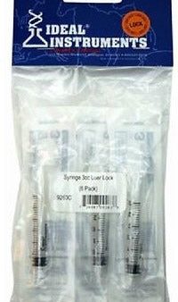 Ideal Instruments 9263C 6 pack 3cc  Disposable Livestock Syringes Luer Lock - Quantity of 24 Discount