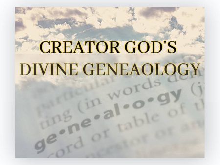 Creator God s Divine Geneaology Cheap