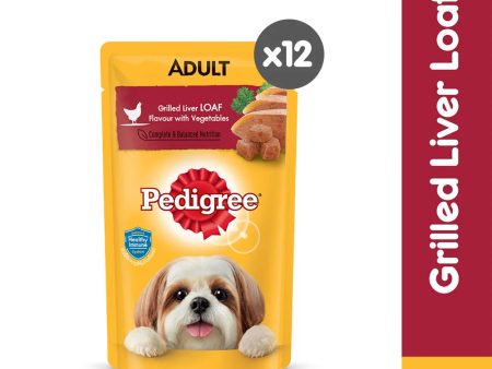 PEDIGREE® Dog Food Wet Adult Grilled Liver Loaf Flavour with Vegetables 130g [12pcs] Online Sale