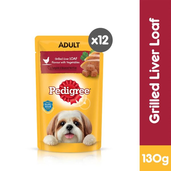 PEDIGREE® Dog Food Wet Adult Grilled Liver Loaf Flavour with Vegetables 130g [12pcs] Online Sale