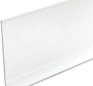 M D Building 75317 4  x 4  White .080 Vinyl Cove Wall Base Moulding - Quantity of 18 Online now