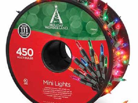 Holiday Wonderland 48351-88 450 Count 3 Sets x 150 Multi Mini Christmas Light Set - Quantity of 8 Online Sale