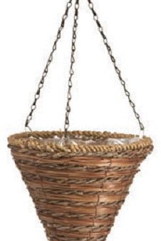 Panacea 88636GT 12  Rope & Fern Cone Hanging Baskets - Quantity 2 Online Sale