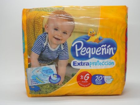 PAÑAL PEQUEÑÍN EXTRA PROTECCIÓN ETAPA 3 GRANDE X 20 Fashion