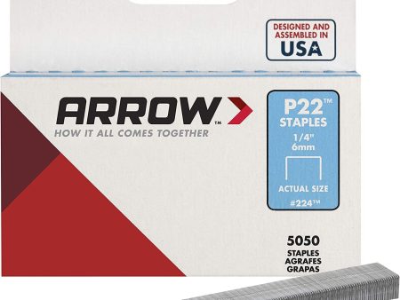 Arrow 224 (5050) Pack 1 4  6mm Staples For P22 Plier Staple Gun - Quantity of 55 Cheap