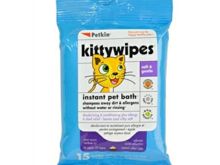 Petkin Kittywipes 15 wipes Hot on Sale