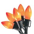 Inliten V32527 25 Light Count C9 Orange Ceramic Halloween Light Set With Black Wire - Quantity of 12 Online