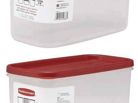 Rubbermaid 2168229 Racer Red 10 Cup Dry Food Plastic Storage Containers - Quantity of 2 Online now