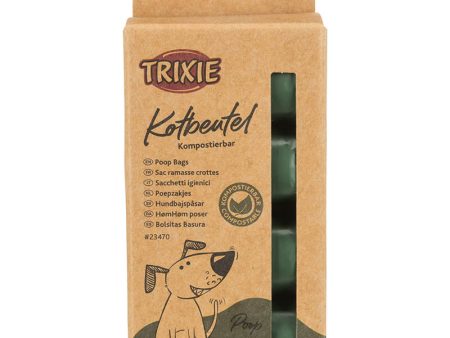 Trixie Dog Dirt Poop Bags Compostable Biodegradable, 4 Rolls of 10 pcs, Brown Online now