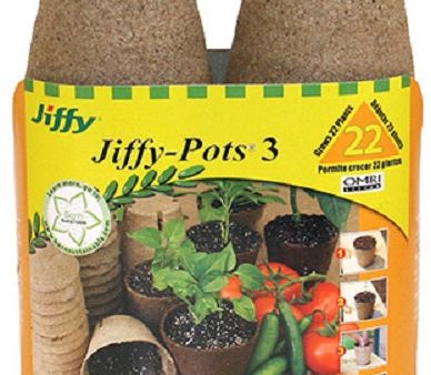 Jiffy JP322 22-Pack 3  Round Seed Starting Peat Pots - Quantity of 4 Discount