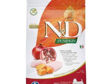 Farmina N&D Pumpkin Chicken and Pomegranate, Dry Dog Food Adult Mini Online now