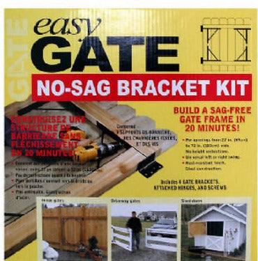 Homax 80099 Easy Gate Steel Construction No-Sag Bracket Kit for Doors Gates - Quantity of 2 For Sale