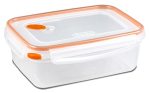 Sterilite 03221106 8.3 Cup Ultra Clear   Tangerine Rectangle Food Container - Quantity of 3 Supply