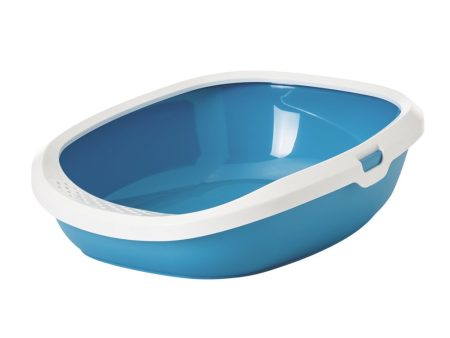 Gizmo Cat Litter Tray + Rim Large, Twilight Blue 20 Inches Hot on Sale