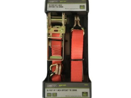 Boxer MM19 16  x 1  HD 1000 LB Ratchet Tie Down Strap - Quantity of 4 Cheap